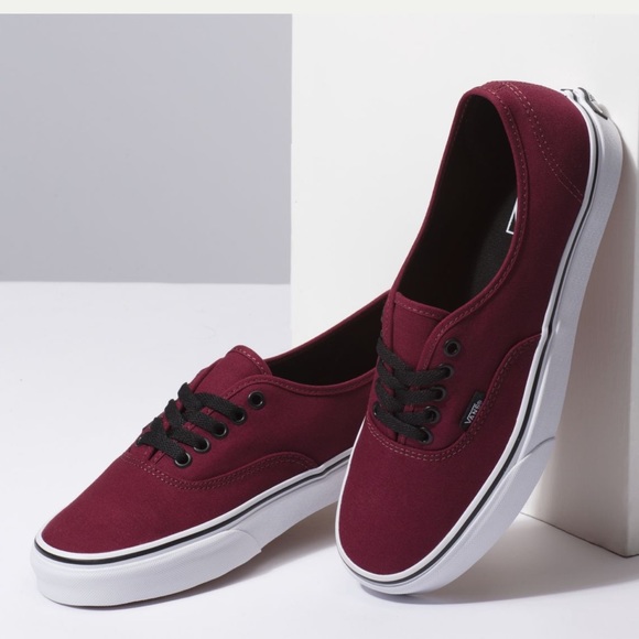 maroon red vans